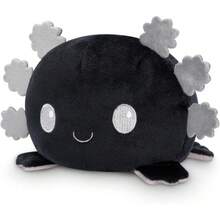 TeeTurtle - The Original Reversible Axolotl Plushie - Black + Pumpkin - Cute Sensory Fidget Stuffed Animals That Show Your Mood - Perfect For Halloween! - Axolotl nhuộm màu tím - Xem 5