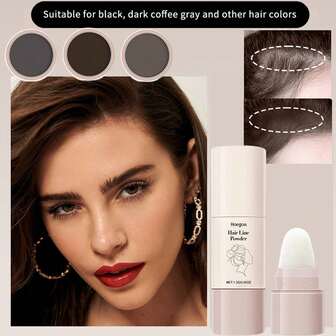 Fluffy Hairline Powder, Hairline Filler To Cover And Fluff Up Hairline, Shadow Contour Fill Forehead Hairline, Fresh And Portable Hairline Powder, Long-Lasting, Multiple Colors Available