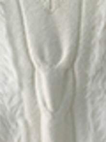 Women's V-Neck Soft Faux Mink Knitted Sweater, Casual Wear For Office And Home