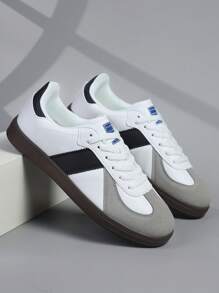 Retro Men's Casual Soft Bottom Lace Up Round Toe Sports Shoes - Multicolor - View 2