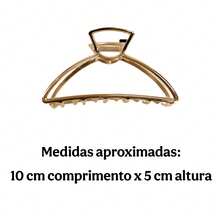 Large Metal Piranha In Gold And Silver, Various Models, Hair Clip, Hairstyle - 型號1 - 查看 2