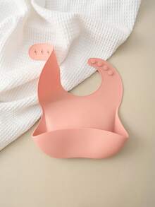 1pc Personalized Silicone Baby Bib, Adjustable Portable Infant Feeding Accessories - Multicolor - View 15