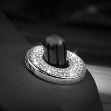 4 chiếc vòng trang trí khóa cửa xe bằng hợp kim kẽm đính đá Rhinestone, dùng để trang trí nội thất, trang trí nắp cửa - Nhiều màu - Xem 5