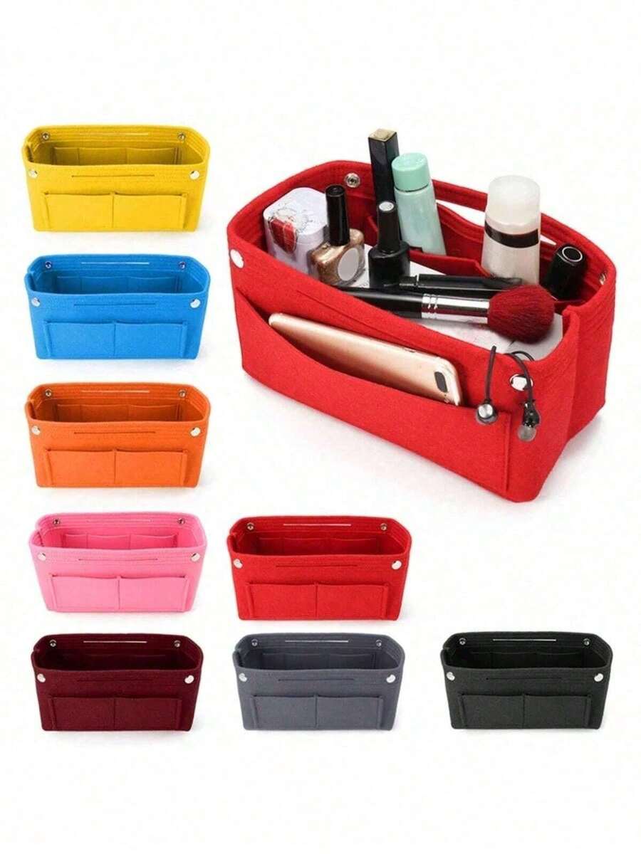 多功能女士化妆包、旅行钱包、化妆品收纳包、便携手提包 - 彩色 - 查看 1