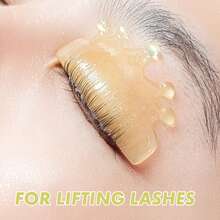 Lomansa 2 Pairs Eyelash Lift Pads, High Adhesiveness, Super Elasticity, Reusable After Cleaning, Suitable For Various Lash Lengths, Soft And Stretchable, Easy To Use, Suitable For Eyelash Salons And DIY
