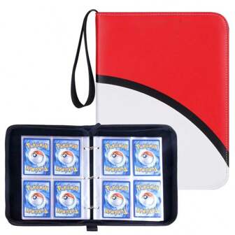pokemon Pärm med 400+ samlarkort, läder med dragkedja, samlarkortsorganisatör för PTCG MTG Yu-Gi-Oh! kortalbum