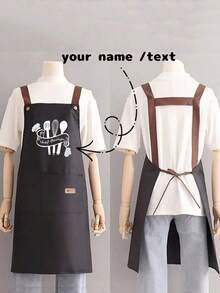 Personalisierte staubdichte Schürzen - Personalisierte nordische Ärmellose Küchen-Arbeitskleidung für Männer und Frauen, Privat angepasste Küchen-Kochschürzen zum Abwischen, Unisex ärmellose staubdichte Schürzen als Geschenke für Partys, Hochzeiten, Verlobungen, Familie, Weihnachten, Jahrestage