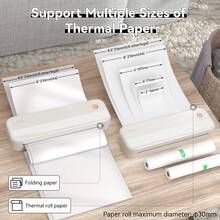 Peripage P40 Portable Thermal Printer – Wireless Tattoo Stencil Printer For Artists, A4 Inkless Printing For Office And School, Android/IOS And Laptop Compatible - trắng - Xem 2