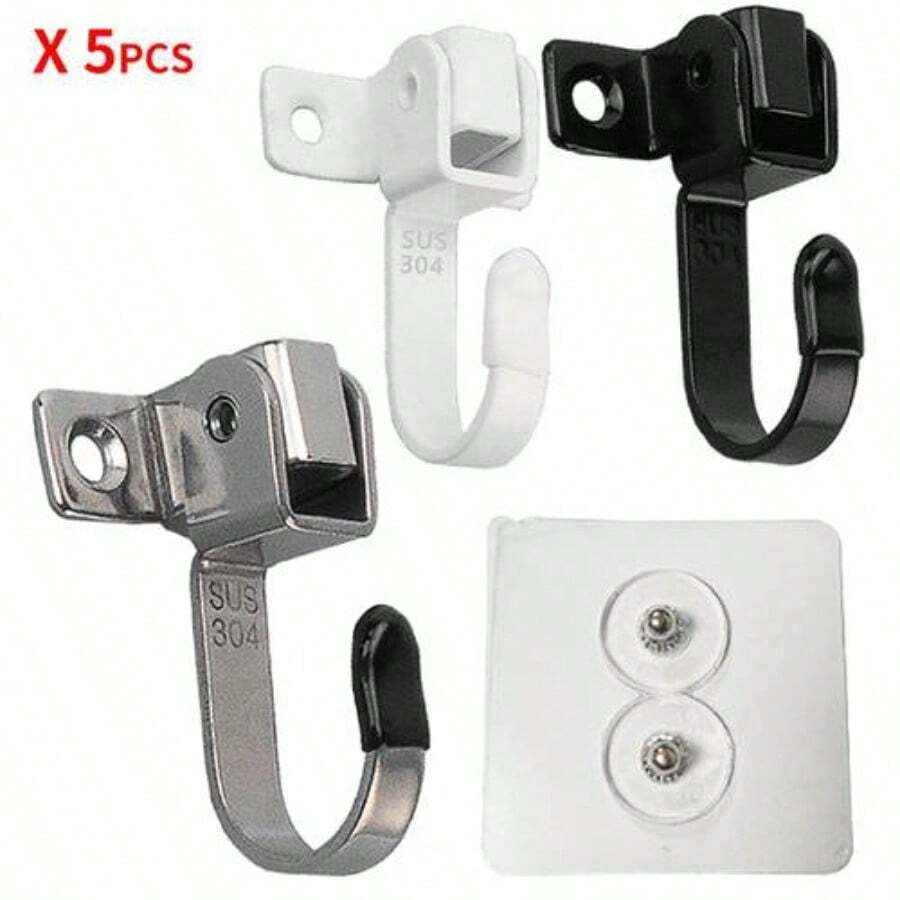 5PCS Kitchen Adjustable Hook Dualpurpose Movable Sidemounted Toploading Hook