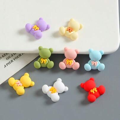 10/20/30pcs Matte Bowknot Bear Fridge Magnets