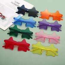 1 Pair New One-Piece Star Rimless Unisex  Party Fashion Colorful Eyewear All-Match Eyewear - Hồng - Xem 2