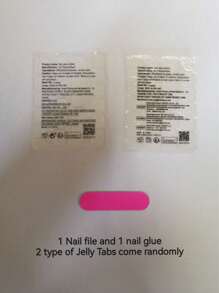 24 件椭圆形按压指甲套装，中等长度，带有渐变腮红粉色和闪光设计全覆盖指甲尖，配有 1 件果冻凝胶和 1 件指甲锉，适合女士和女孩参加派对佩戴美甲用品指甲