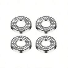 4 chiếc vòng trang trí khóa cửa xe bằng hợp kim kẽm đính đá Rhinestone, dùng để trang trí nội thất, trang trí nắp cửa - Nhiều màu - Xem 10