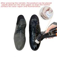 100ml Black Liquid Shoe Polish, Instant Shoe Shine, With Sponge Applicator, Suitable For Dress Shoes, Boots, Jackets