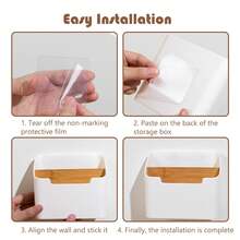 1 pièce Boîte de rangement de partition en bambou et bois, boîte de rangement multifonctionnelle et créative pour le bureau, cosmétiques, pinceaux de maquillage, papeterie, télécommande. Boîte de rangement avec compartiments multiples, partition en bambou et bois, gain d'espace, cadeau d'anniversaire, pour employé de bureau, utilisateur domestique, passionné de produits électroniques