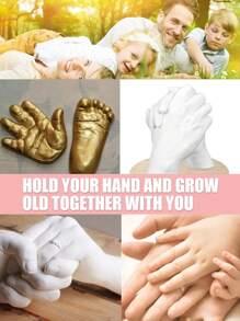 1Pc 3D Hand Mold Casting Kit - Create Unique MemoriesPersonalized Handprint Footprint Souvenir,Create A Unique Keepsake With Our DIY Plaster Statue Hand CastingKit - Baby Keepsake Hand Casting Kit - Plaster Hand Molding Casting Kit For Infant Hand & Foot Molding - Baby Casting Kit For First Birthday, Christmas & Newborn Gifts. ﻿