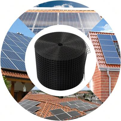 Bazargame Solar Panel Bird Guard, Proofing Squirrel Pigeons Pest Clips Net With Fasteners Clips And Proofing For Protection Of Solar Panels (8 Inch)