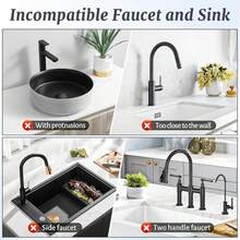24 Inch Longer Faucet Mat For Kitchen Sink [5°Slope Fast Self-Draining]Bathroom Kitchen Sink Splash Guard Silicone Sink Faucet Mat Splash Guard Kitchen Sink Area Tidy Splash Faucet Guard Draining Mat - 黑色 - 查看 8