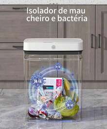 Trash Can With Smart Automatic Sensor Easy Open With Touch Home Trash Can 15 Liters - Aleatório - 查看 7