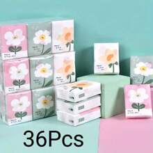 9包可爱卡通印花小包装口袋手帕纸巾亲肤柔软迷你面巾纸餐巾卫生纸 - 彩色 - 查看 14