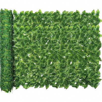 Écran de clôture de confidentialité en lierre artificiel, haie de lierre artificiel, haies de feuilles artificielles pour balcon, patio, jardin, terrasse, décoration murale, décoration de la maison, décoration d'extérieur et d'intérieur