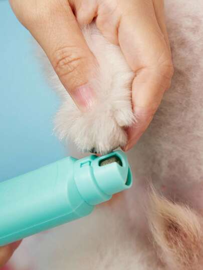 PETSIN New Pet Nail Grinder, Suitable For Small Dogs, Small Cats, Small Animals, Automatic Nail Trimmer, Humanized Design, Simple Operation, Durable, Attractive Appearance, Easy To Use, Portable, Low Noise, Battery Powered (2 AAA Batteries Not Included), Must-Have For Dogs And Cats
