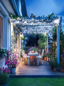 6-Piece LED String Lights Dimmable, 100 Warm White LED Fairy Lights, 33-Foot Clear Cable, Twinkle Lights With Remote Control Timer For Indoor And Outdoor Wedding Party Patio Backyard Room Decoration - ánh sáng trắng - Xem 4