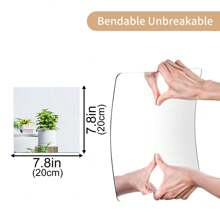 1/4/8片装方形装饰镜面墙贴、3D亚克力镜面墙砖、模块化DIY墙面装饰、2毫米厚亚克力镜面贴纸、3D家居装饰创意自粘托盘、适用于装饰桌子中央或用于婚礼、客厅装饰、卧室装饰、厨房、浴室装饰、