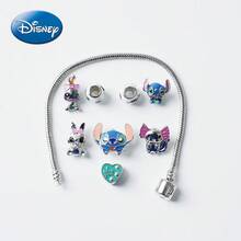 Disney 1件官方授权DIY史迪奇卡通手链，金属材质，防水，色彩鲜艳，新款时尚饰品，节日礼物，送给朋友的生日礼物 - 彩色 - 查看 6