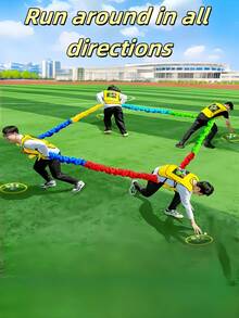 1pc Elastic Tug Of War Rope Toy, Suitable For Teenagers, Indoor/Outdoor Interactive Team Game, Family Party, Gardening Activity, Group Entertainment And Birthday Gift - Multicolor - View 4