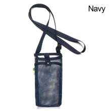 Portable Sport Water Bottle Cover With Strap Cup Sleeve Mesh Cup Pouch Mobile Phone Bag Visible Bag Outdoor Camping Accessories