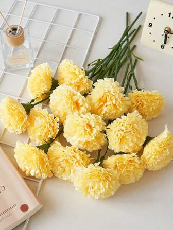 3/12pcs Multicolor Carnation Artificial Flowers, Silk Carnation Flowers For Mother's Day, Mother's Birthday, Valentine's Day, Wedding Center Decor, Bridal Shower, Dining Table Decor, Home Party, Birthday Decor, 29cm/No Vase, Suitable For Outdoor Garden Decor, Indoor & Outdoor Decor, Vase Decor, Fake Plants, All Season Decor, Room Decor