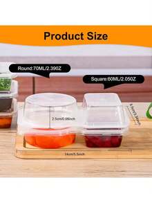 5/10/20个装可重复使用零食包装容器，带盖可重复使用零食罐，双层零食容器，加厚便携式零食蘸酱容器，学习用品 - 彩色 - 查看 6