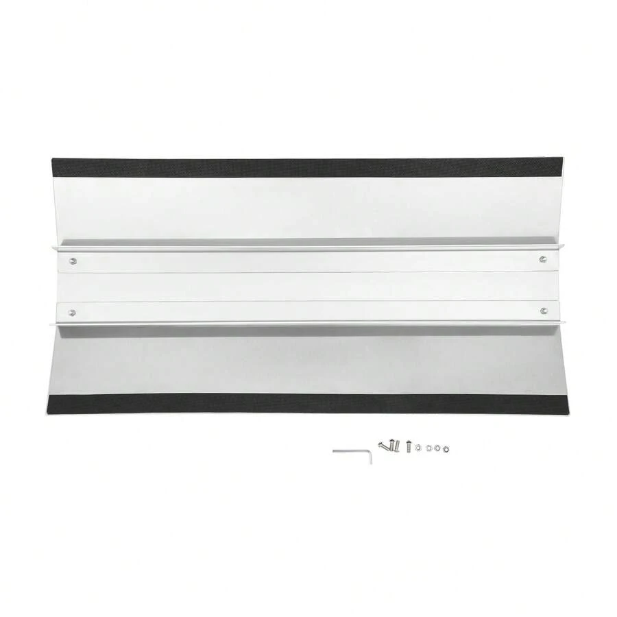 OUKANING ZhdnBhnos Aluminum Threshold Portable Ramp Supporting Frame Non-Slip Surface Bridge Threshold For Wheelchairs - Black and Silver - View 1