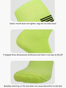 1 Pair Kids Thin Soccer Socks, Boys Girls Striped Knee-High Sports Socks, 7-12 Years Old Children Athletic Training Socks