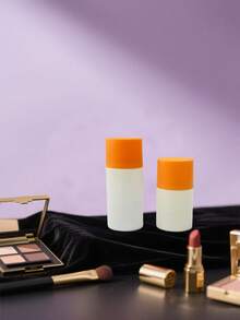 1 件 30/50ml 定制多容量塑料轻质高品质防晒霜三层瓶乳液面霜挤压化妆品包装 - 白色 - 查看 3