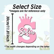 1pc Customized Wooden Name Plate, Customizable Name Up To 26 Letters, Wooden Wall Decor, Suitable For Children's Room, Home Decor, Unique Colorful Kids Room Door Sign, Perfect Customized Gift For Birthday, Children's Day, Back To School, Halloween, Christmas, Graduation