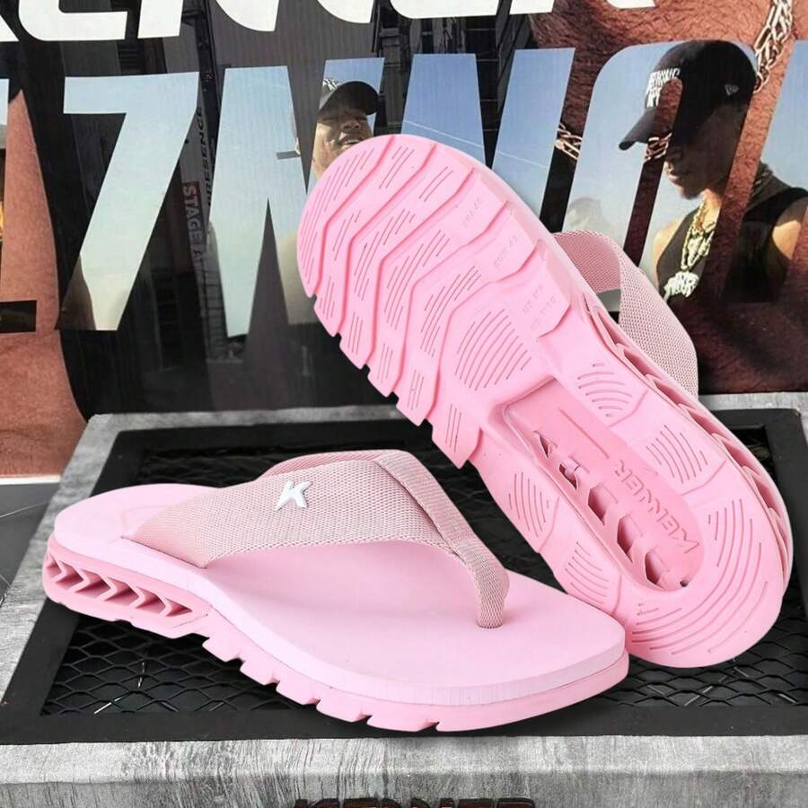 Kenner Rakka Full L7 Women's Comfortable And Stylish Flip Flops Original Immediate Shipping - 粉紅色的 - 查看 1