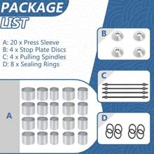 28pcs Press And Pull Sleeve Kit Bushes Bushing Bearings Seals Removal Installation Tool Bushes Bearings Seals Removal Install Tool
