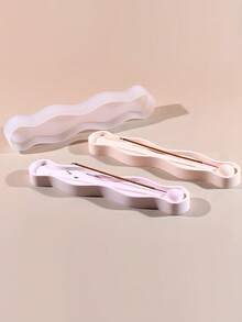 Set de 2 moldes de silicona en estilo zen para hacer un plato de incienso de onda y un soporte para velas - Blanco - Ver 1