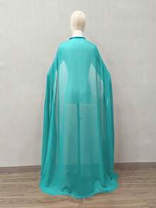1pc Long Chiffon Bridal Cloak, Versatile Poncho Cape For Cosplay, 150cm Length - Multicolor - View 23