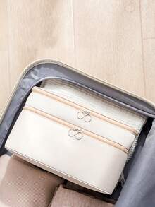 大容量内衣袜收纳袋 - 涤纶旅行整理袋，带拉链隔层，便携可机洗，适合商务旅行和居家收纳，优雅的拉链头和安全拉链封口，衣物收纳袋。宿舍衣柜必备收纳袋，卧室必需品衣柜收纳好帮手。 - 彩色 - 查看 6