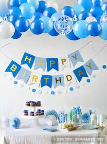 1pc Set, Happy Birthday Banner, Swallow Tail Flag, Multi-Color Golden Flashing Letter Banner, Birthday Pull Flag, Creative Party Decoration Fish-Tail Pull Flag, Letter Pull Flag, Swallow Tail-Themed Birthday Party Supplies, Children's Toys, Room Decoration Props, Birthday Decorations