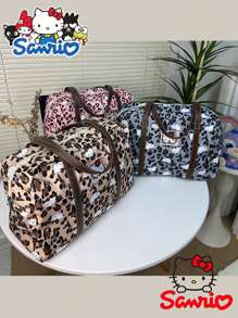 1pc Sanrio Hello Kitty Official Collaboration Travel Bag, Pink Polka Dot Large Capacity Gym Bag, Storage Bag, Ideal Gift For Travel, Short Business Trip, Workout, Outdoor, And More Travel Essentials Holiday Vacation Bag Luggage Suitcase Travel Bag For Women - Multicolor - View 3