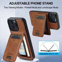 OUKNOEO 可拆卸磁吸无线充电仿皮手机壳，兼容 17 Air 16e 15 14 13 Pro Max S26 S25 Edge S24 Ultra Plus A37 A57 Pixel 10 9 8 7，带卡盒，3 个卡槽，防盗刷卡包