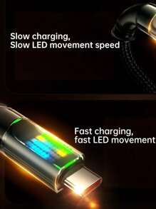 Cable de carga rápida USBA a Tipo-C 120W/6A de 1M/2M opcional con pantalla LED, material antirrotura de nailon, compatible con Xiaomi/Power Bank para carga y transmisión integrada sin sobrecalentamiento, duradero y fácil de guardar