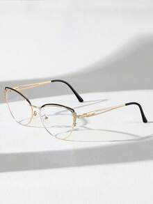 زوج من النظارات المعدنية ذات إطار عين القطة المناسبة للمراهقين من عمر 14-16 سنة، للاستخدام اليومي والديكور والعودة للمدرسة والعطلات والسفر وحفلات الهالوين والتصوير الفوتوغرافي