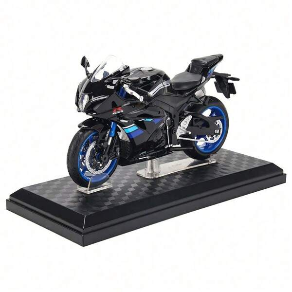 Burago 1:12 Scale Suzuki GSX-R1000 Diecast Motorcycle Model Miniature Collection Toy Car Desktop Ornaments Wih Display Base Perfect Gift For Children Men