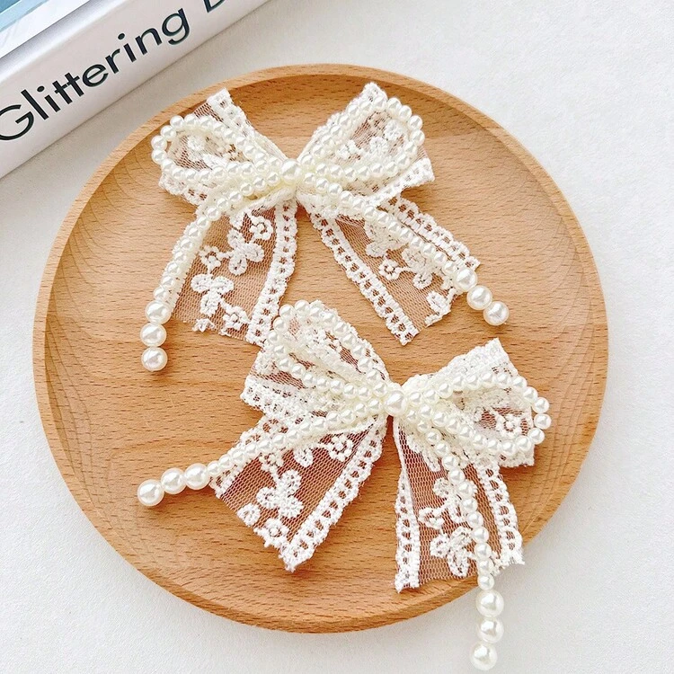 2pcs/1 Pair Elegant Lace Faux Pearl Bow Shoe Clips - Durable Plastic Material, Hollow-Out Design - Ideal Gift For Women, Suitable For High Heels, Sneakers And Casual Shoes, Shoe Accessories | Elegant Bow Design | Durable Plastic Decor, Shoe Accessory, Gift,Mother's Day Gift,Bedroom Decor,Garden,Kitchen Decor,Summer,Beach,Travel Essentials,Room Decor,Squishy,Graduation,Shoe Rack,Storage Saver,Outdoor,Garden,Travel Essential,Portable,Beach Essential,Graduation Season,Commencement,Graduation Ceremony,Graduation Gift,Graduation Present,Graduation Gift,Graduation Present,Congrats Grad,Congratulations Graduate,Valedictorian,Finish School,Graduation Party - Multicolor - View 11