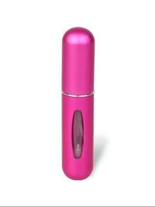 Atomizador de perfume recargable de 5ml - Envase portátil para rociar fragancias para viajes, regalos y uso en el hogar - Color rosa brillante